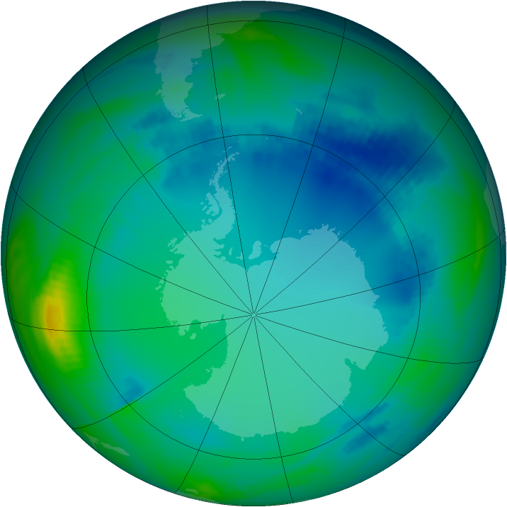 Ozone Map 2000-07-19